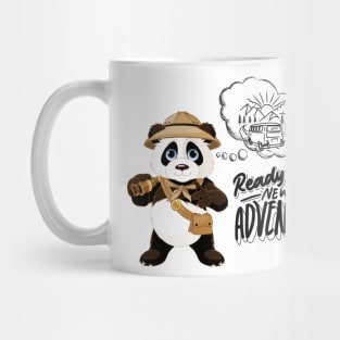 Adventurous Cute and Funny Panda Bear Mug
